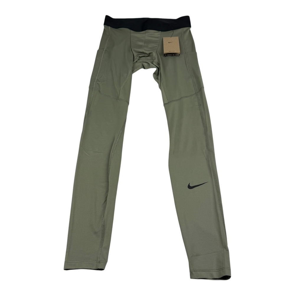 Nike Pro Dri-FIT Mens Compression Tights Olive Green FB7952-320 Size Small